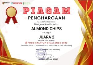 Almond Chips Juara Food Startup Challenge